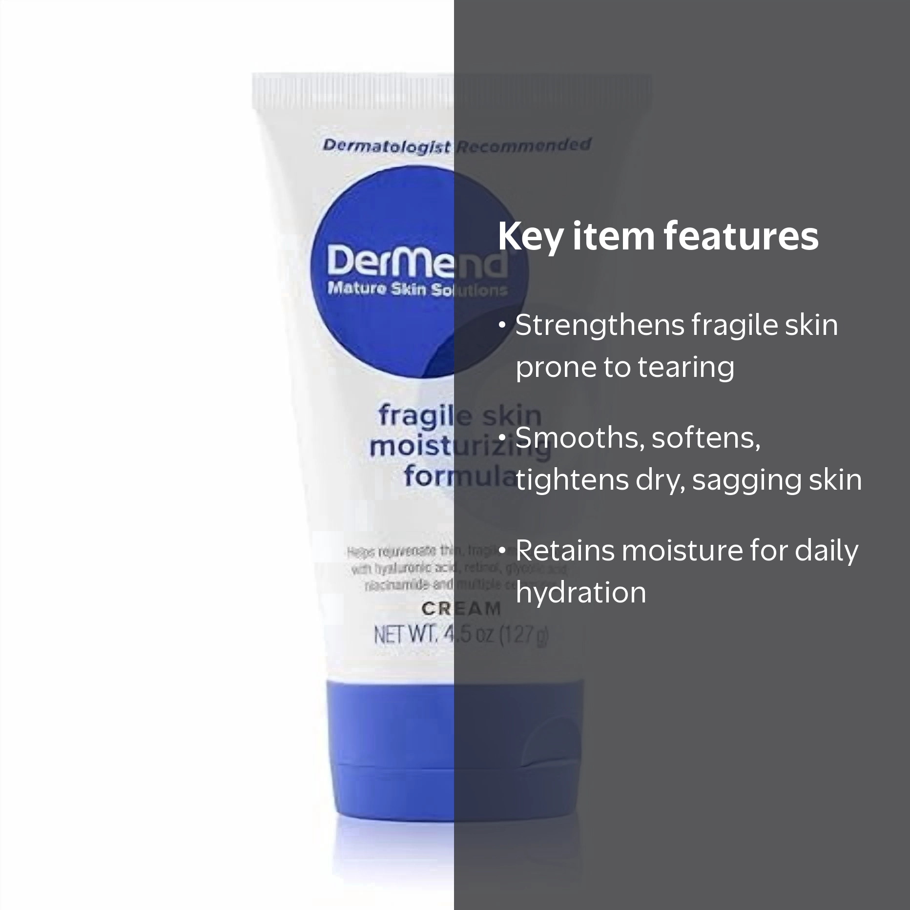 DerMend Fragile Skin Moisturizing Formula Cream, 4.5 Oz