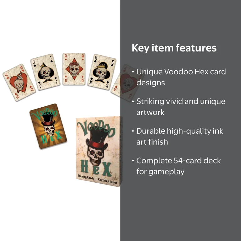 Rivers Edge Products Voodoo Playing Cards, 1 Deck, Themed Deck of