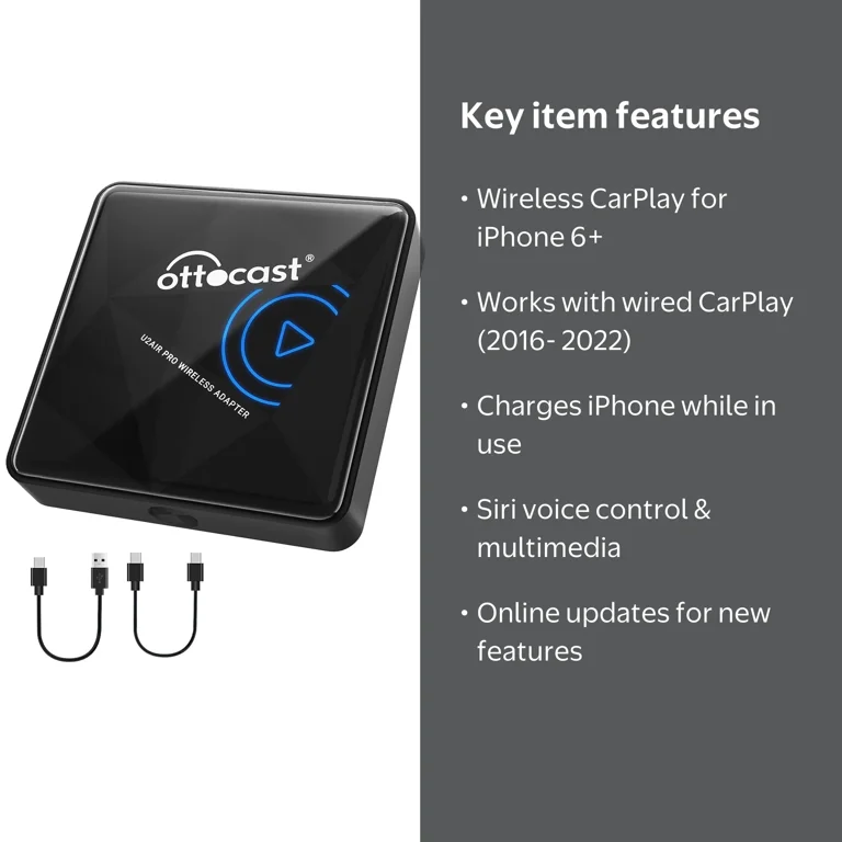 Ottocast, Wireless CarPlay Adapter, U2Air Pro, supports iPhone
