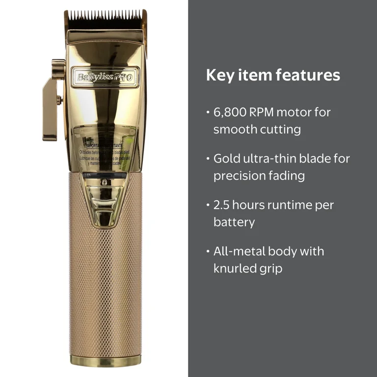 BabylissPRO GoldFX FXONE Zero-Gap Adjustable with Dual Ball