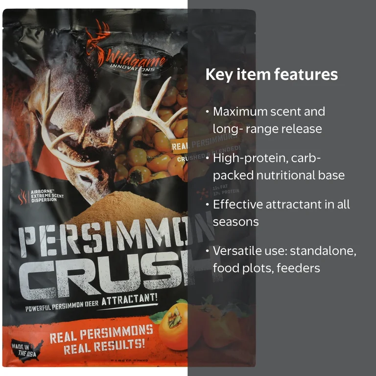 Wildgame Innovations, Deer Attractant, 5lb Bag, Persimmon Crushed