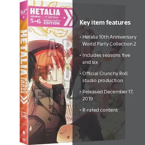 Hetalia: Seasons 5-6 10th Anniversary DVD with Extras and