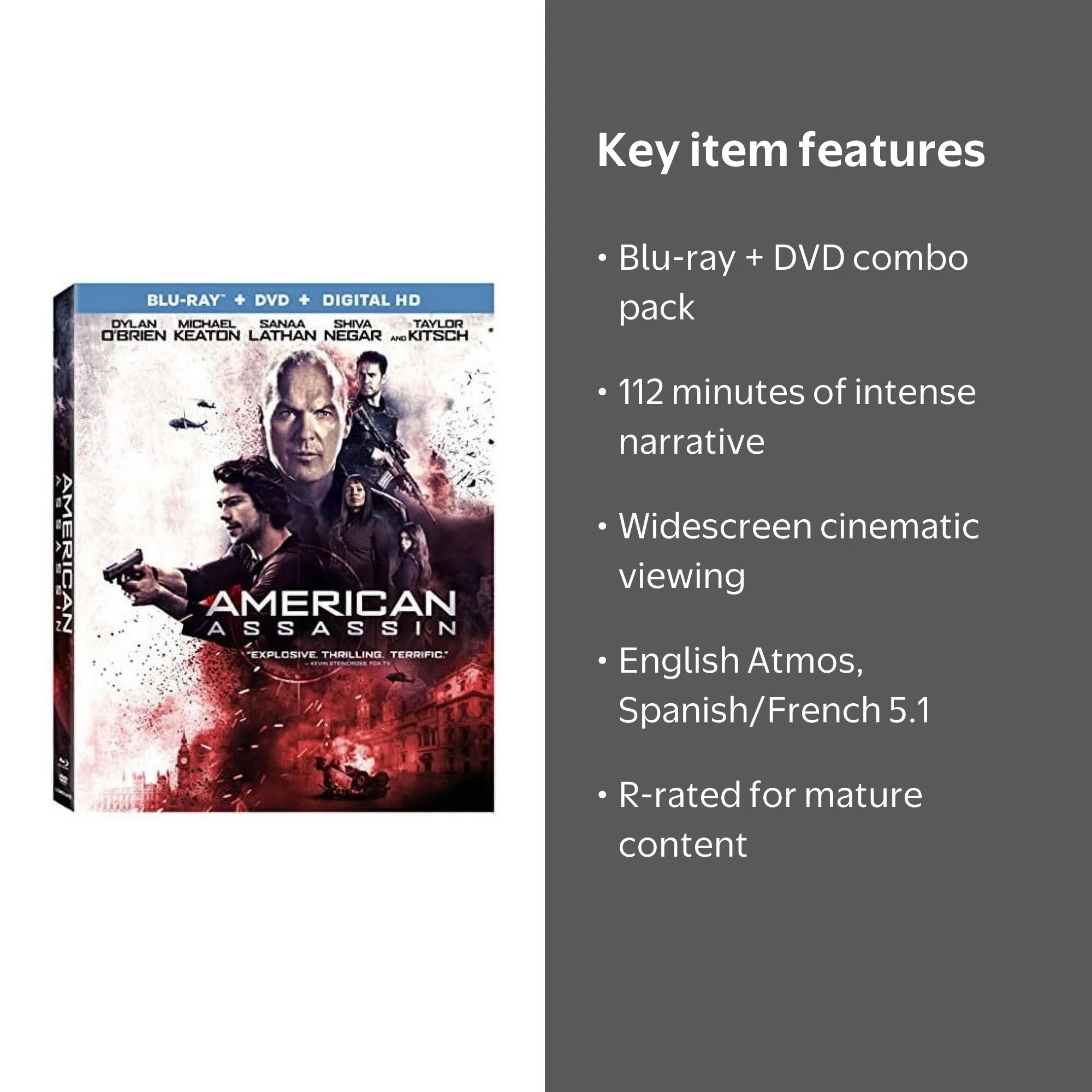 Lions Gate's American Assassin Action & Adventure - Blu-ray + DVD