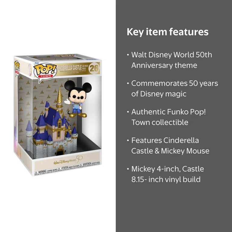 Funko Pop! Town: 50th Anniversary Walt Disney World - 4-inch
