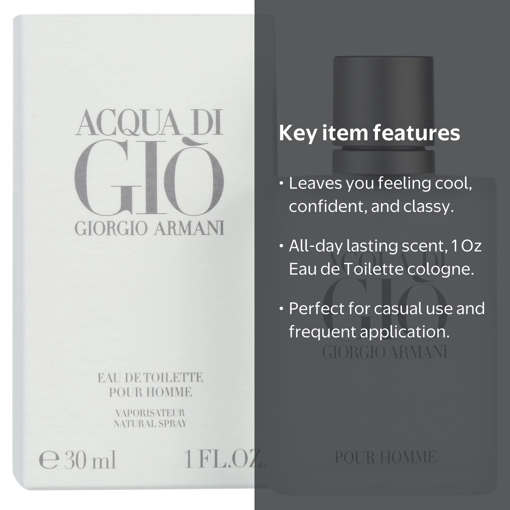 Giorgio Armani, Acqua Di Gio Eau de Toilette, 1 Oz, Fresh Citrus