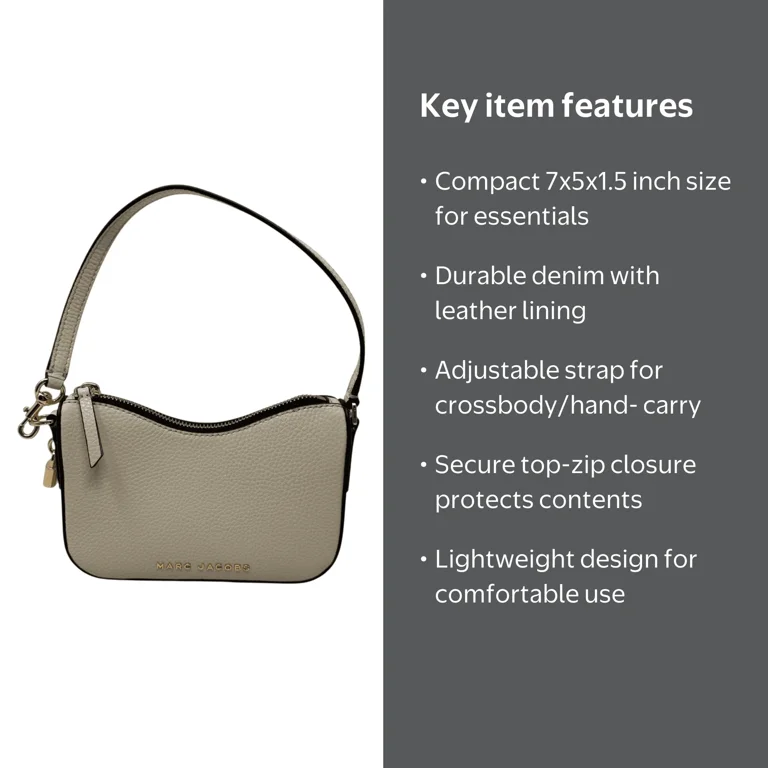 Marc Jacobs Mini Drifter Pebble Leather Wristlet Shoulder Bag