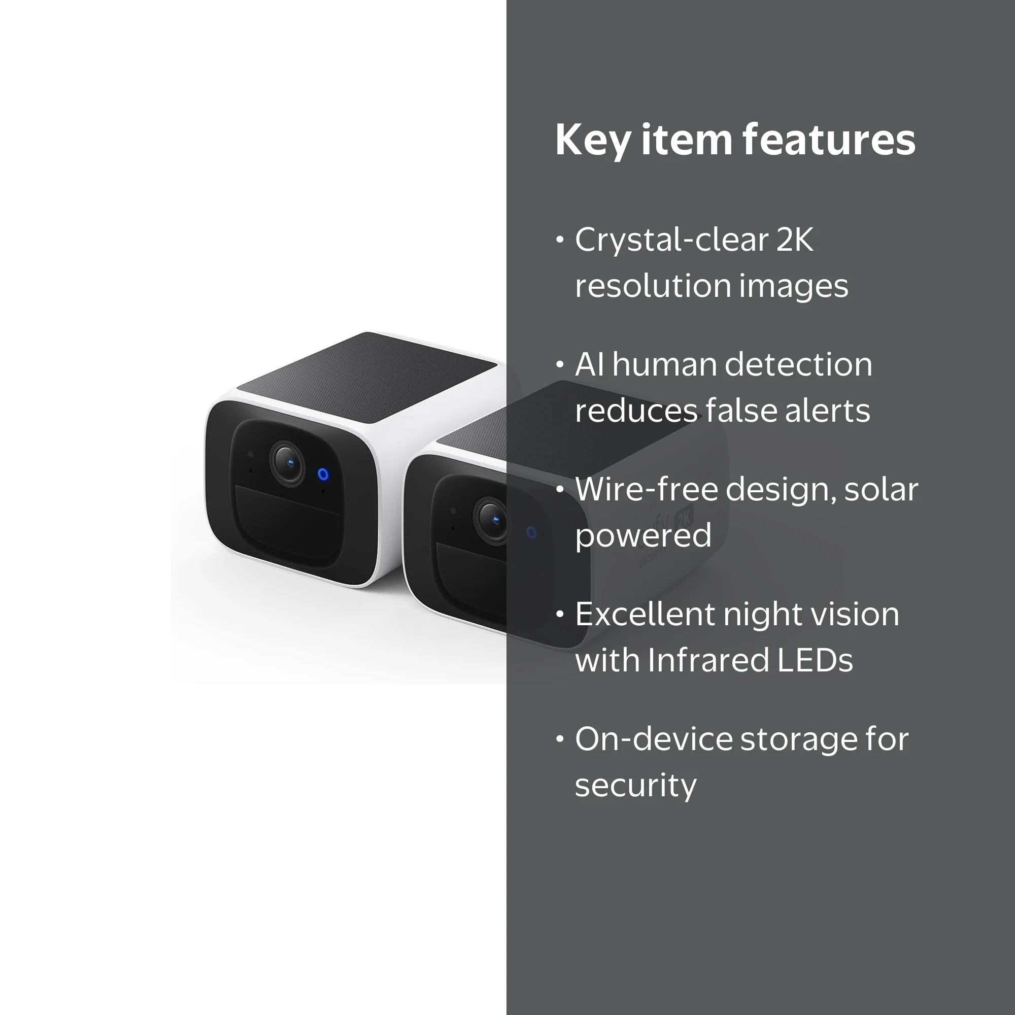 Anker eufy Security SoloCam S220, Wi-Fi Solar-powered, Wireless 2K