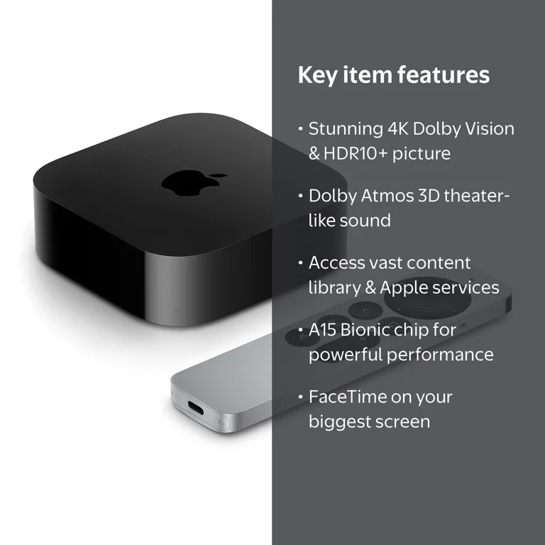 マ*ん様 Apple TV 4K (第3世代) 64GB Wi-Fi 美品 Apple TV 4K MN873LL/A 64GB 3rd gen 2022 Wi-Fi - Walmart.com