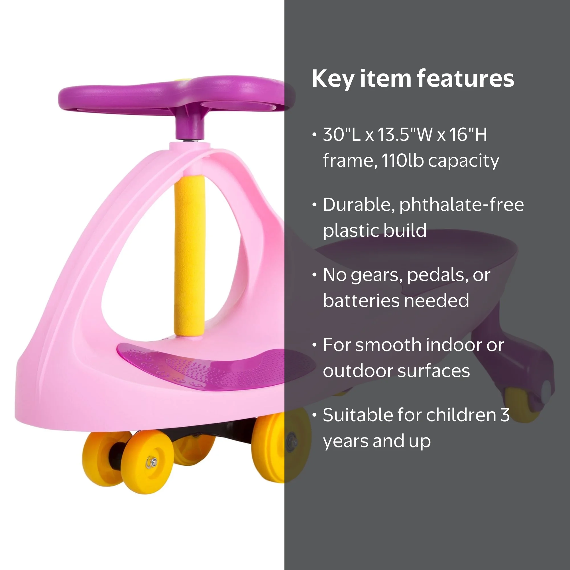 Lil' Rider Wiggle Car for Ages 3 and Up - Twist, Wiggle, and Go