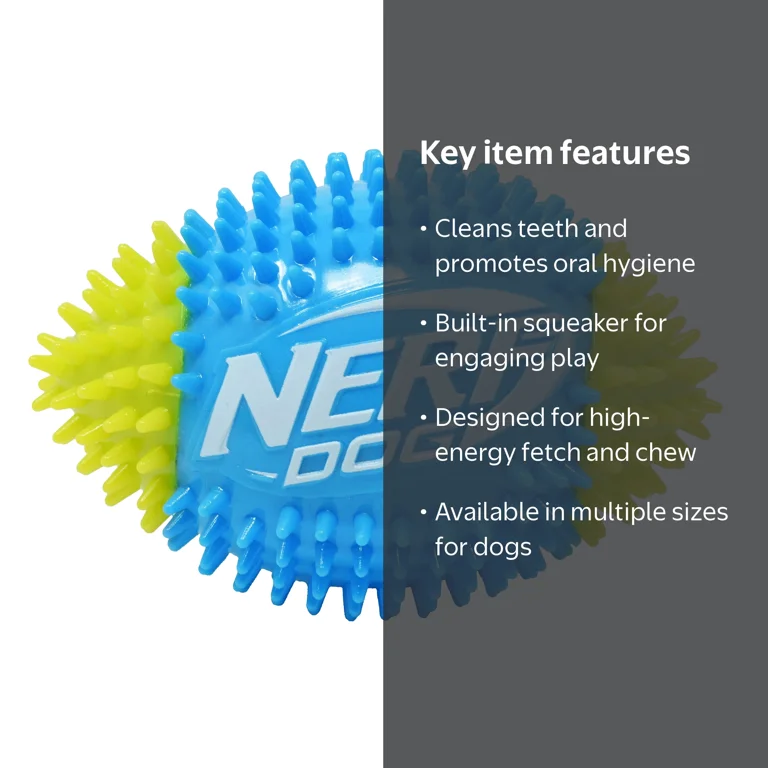 Nerf Dog TPR Spike Squeak Football Dog Toy, 6 inch - Walmart.com