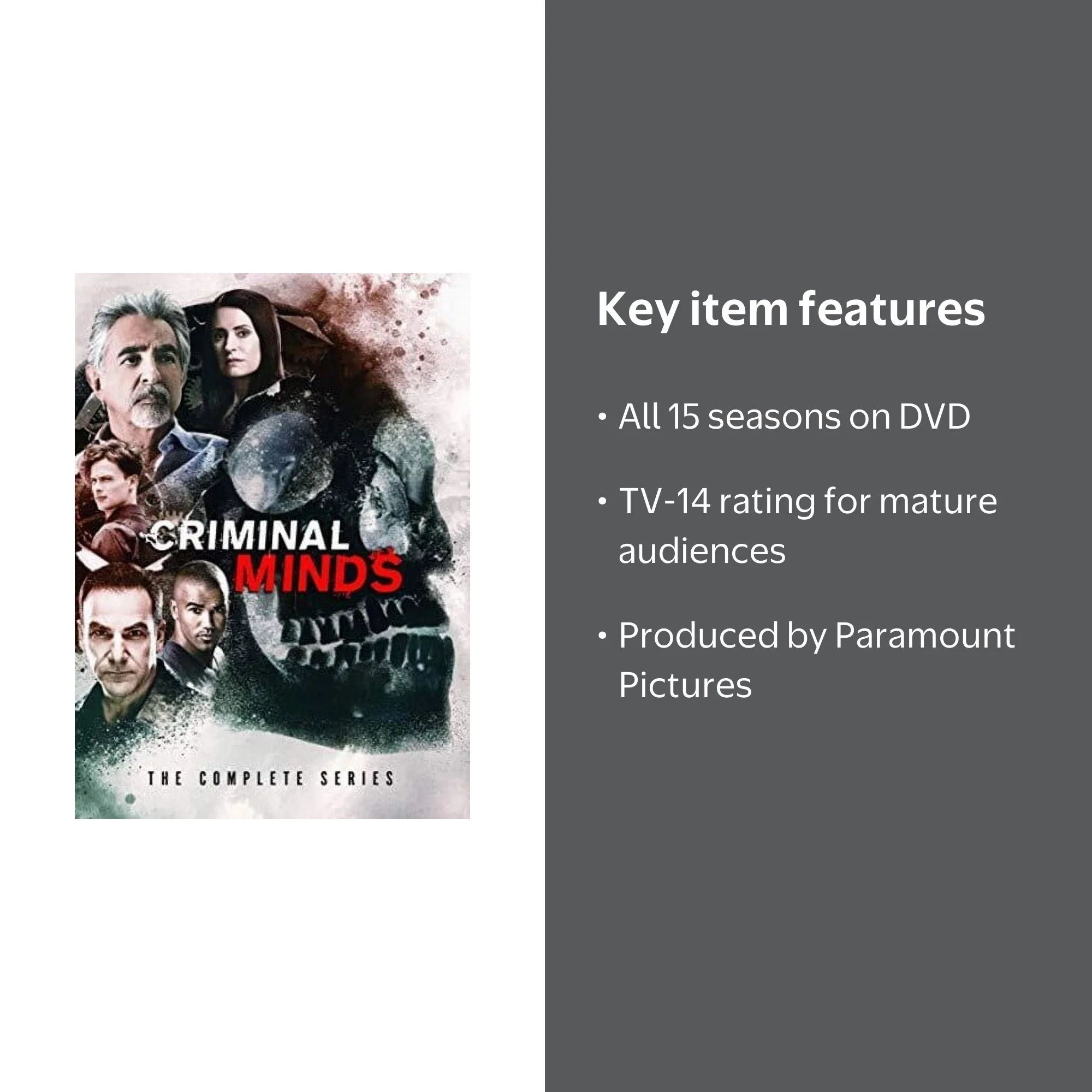 Paramount's Criminal Minds: Complete 15 Seasons DVD Series