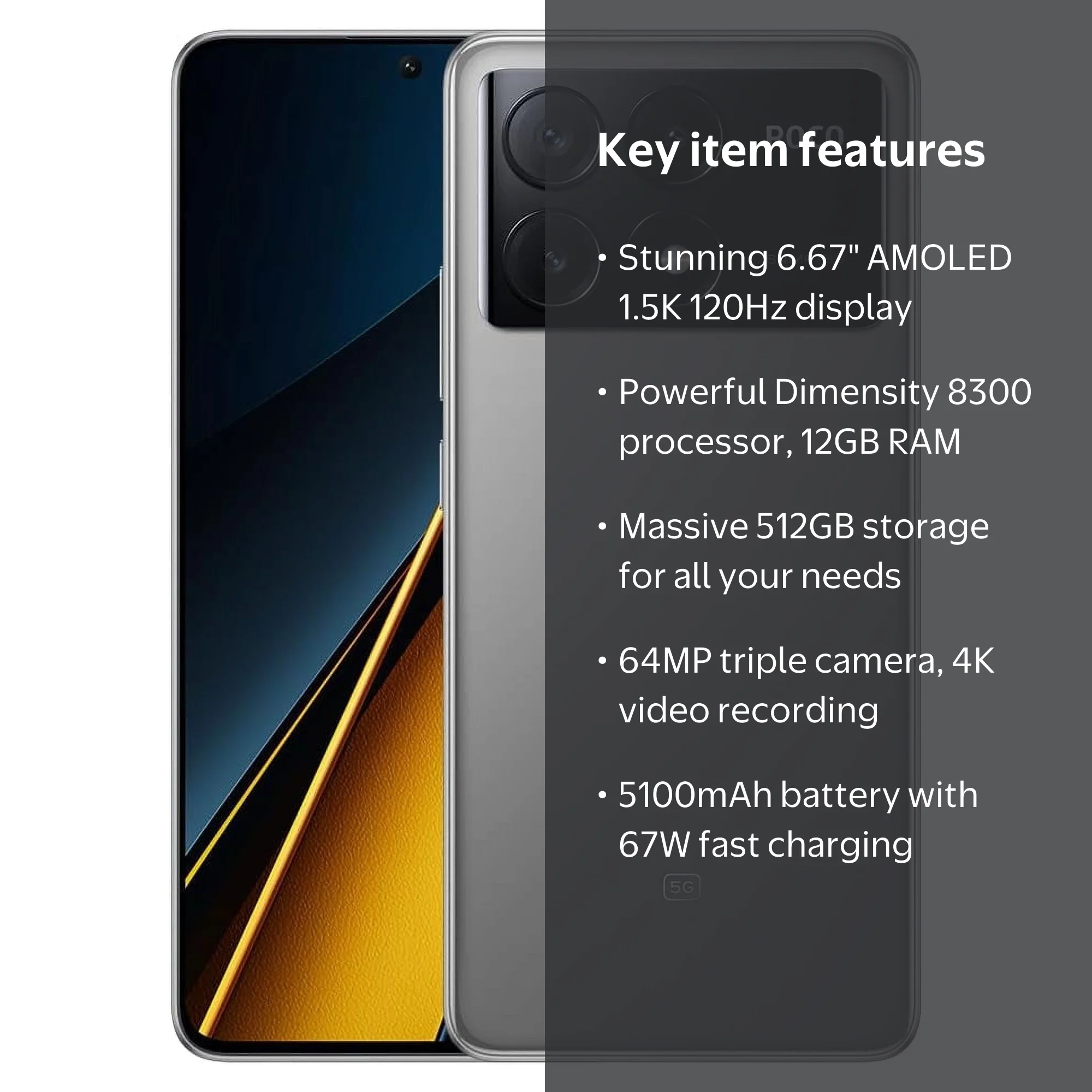 Xiaomi Poco X6 PRO 5G GSM Global Unlocked (512GB+12GB) 6.67