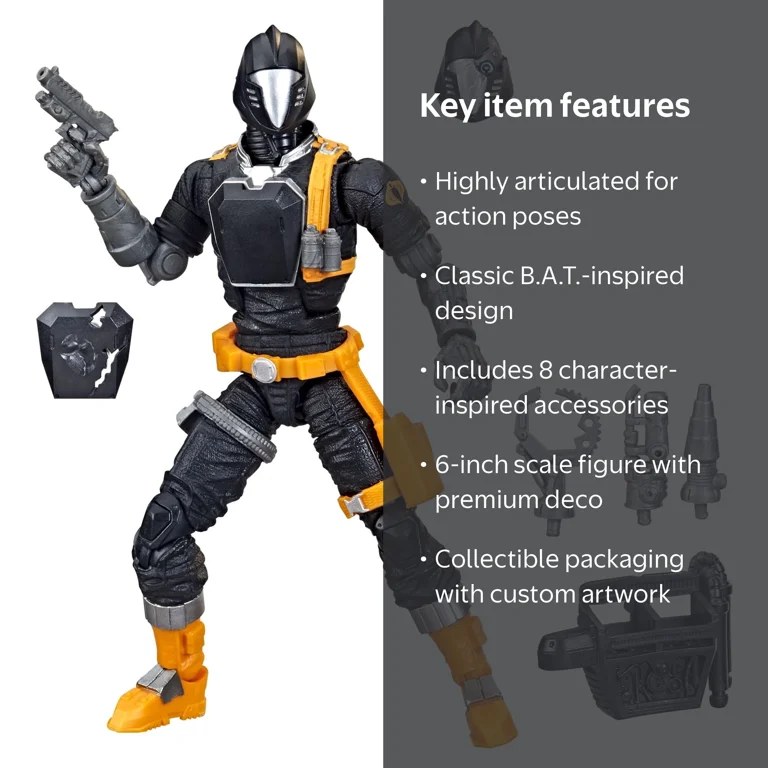 G.I. Joe, Action Figure, B.A.T. Includes 8 Accessories - Walmart.com