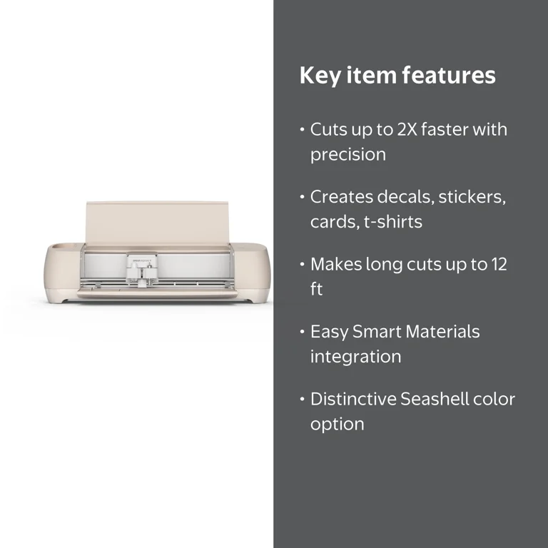 Cricut Explore 4 Smart Cutting Machine, Seashell with Built-in