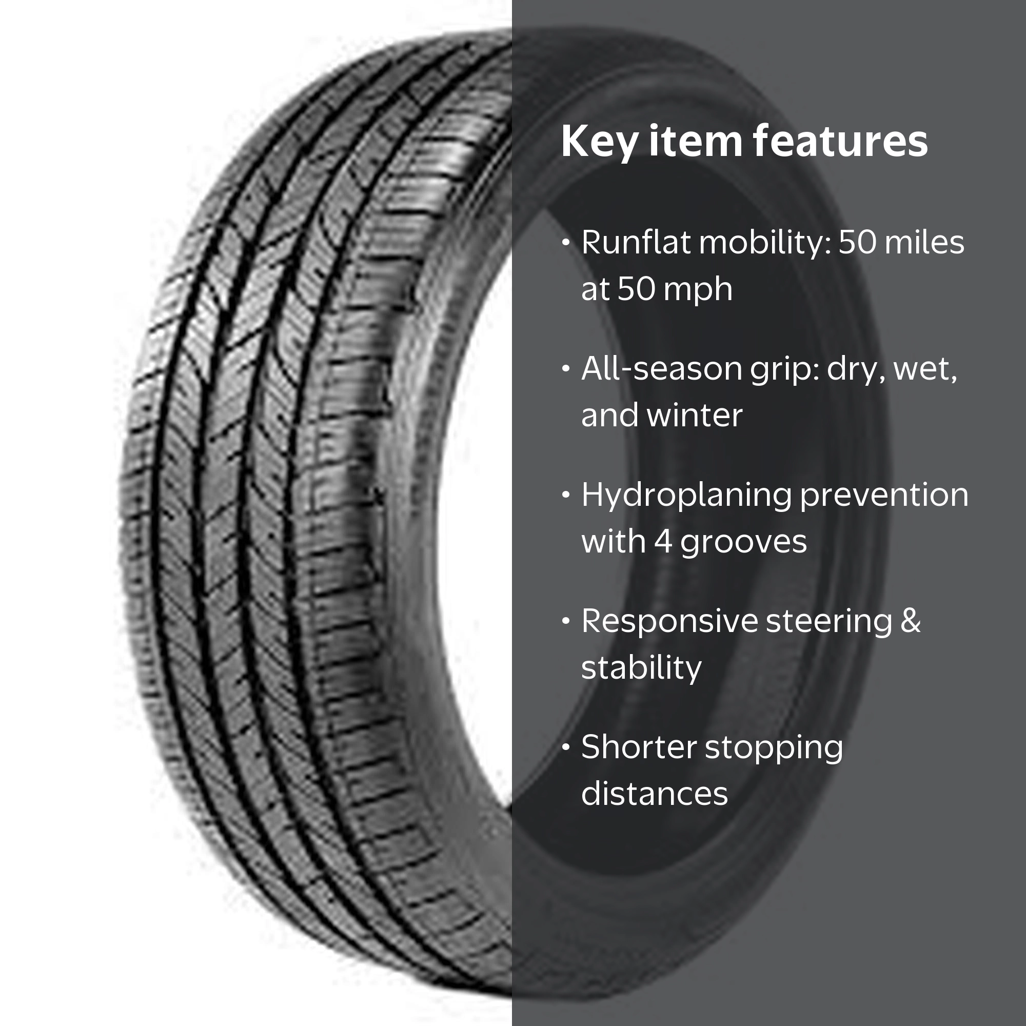 Bridgestone, Passenger Tire, 225/45R18 95H XL, All Season