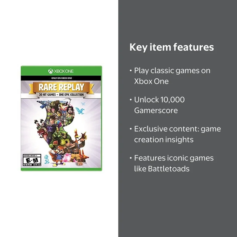 Microsoft, Xbox One Game, Rare Replay, 885370949933 - Walmart.com