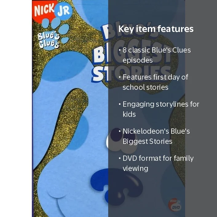 Blue's Clues: Blue's Biggest Stories DVD, Nickelodeon, Kids