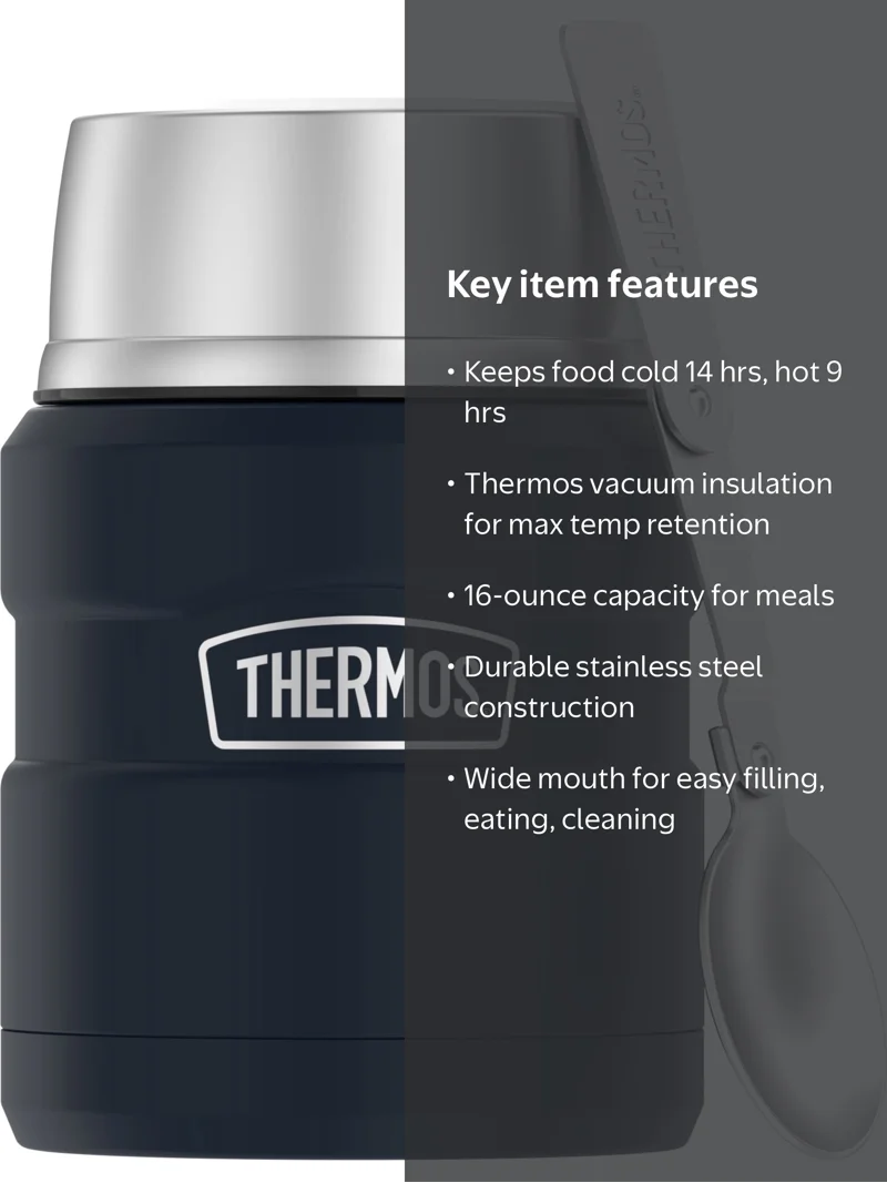 Thermos Stainless King 16oz Insulated Food Jar with Spoon