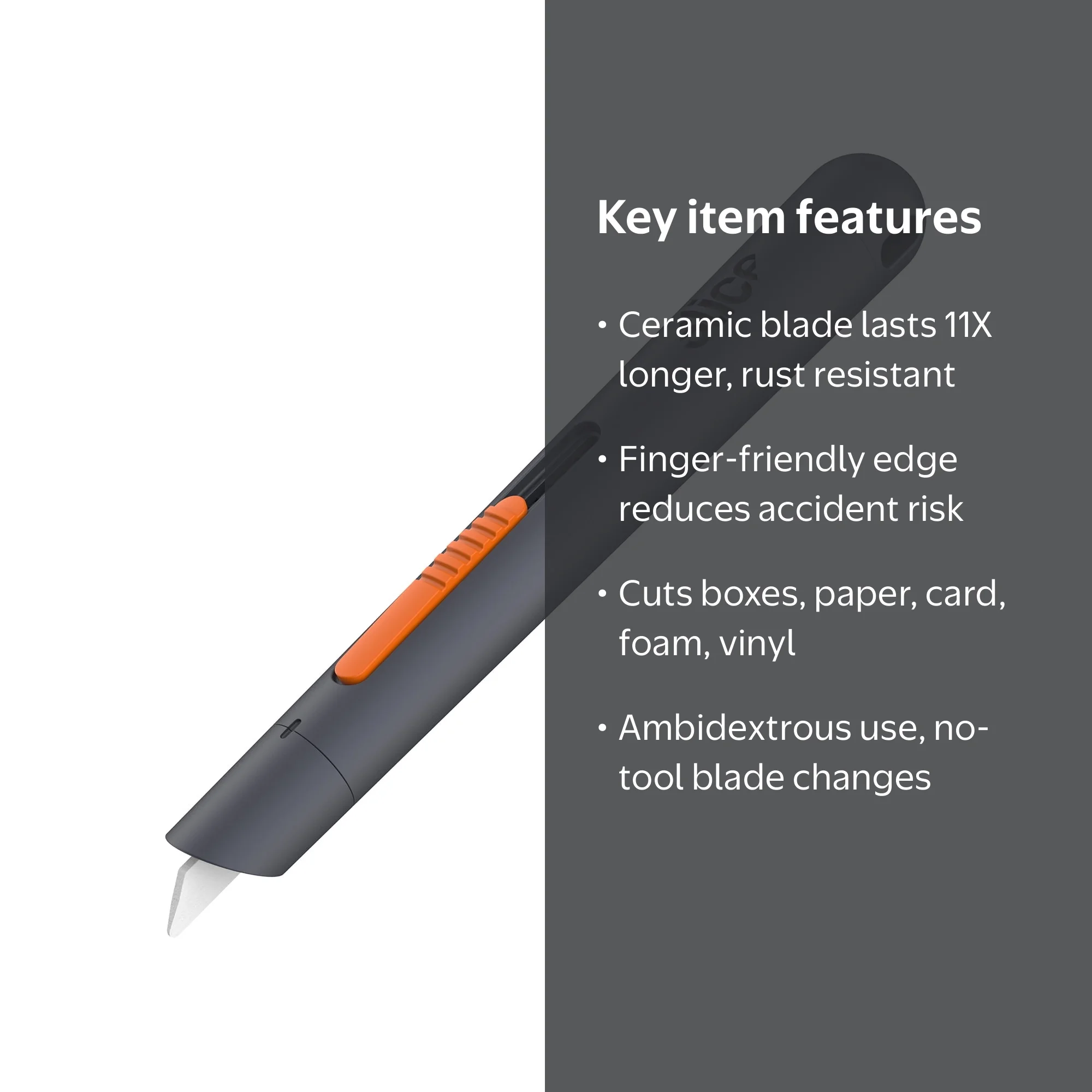 Slice, Pen Cutter, 10513, Ceramic Safety Blade with 3-Position