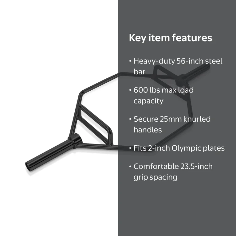 XPRT Fitness 56'' Olympic Hex Trap Barbell Deadlift Bar Rated