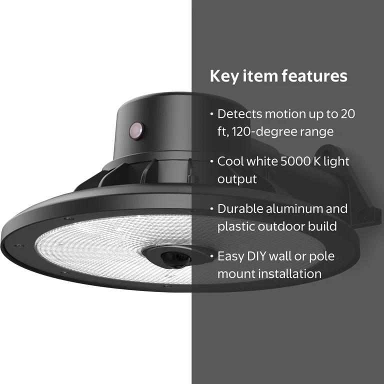Hyper Tough 5000 Lumens Hardwired Outdoor LED Security Area Light