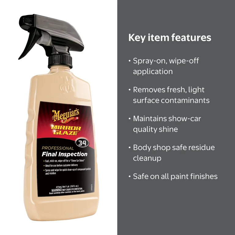 Meguiar's M34 Mirror Glaze Car Polish Liquid – Professional