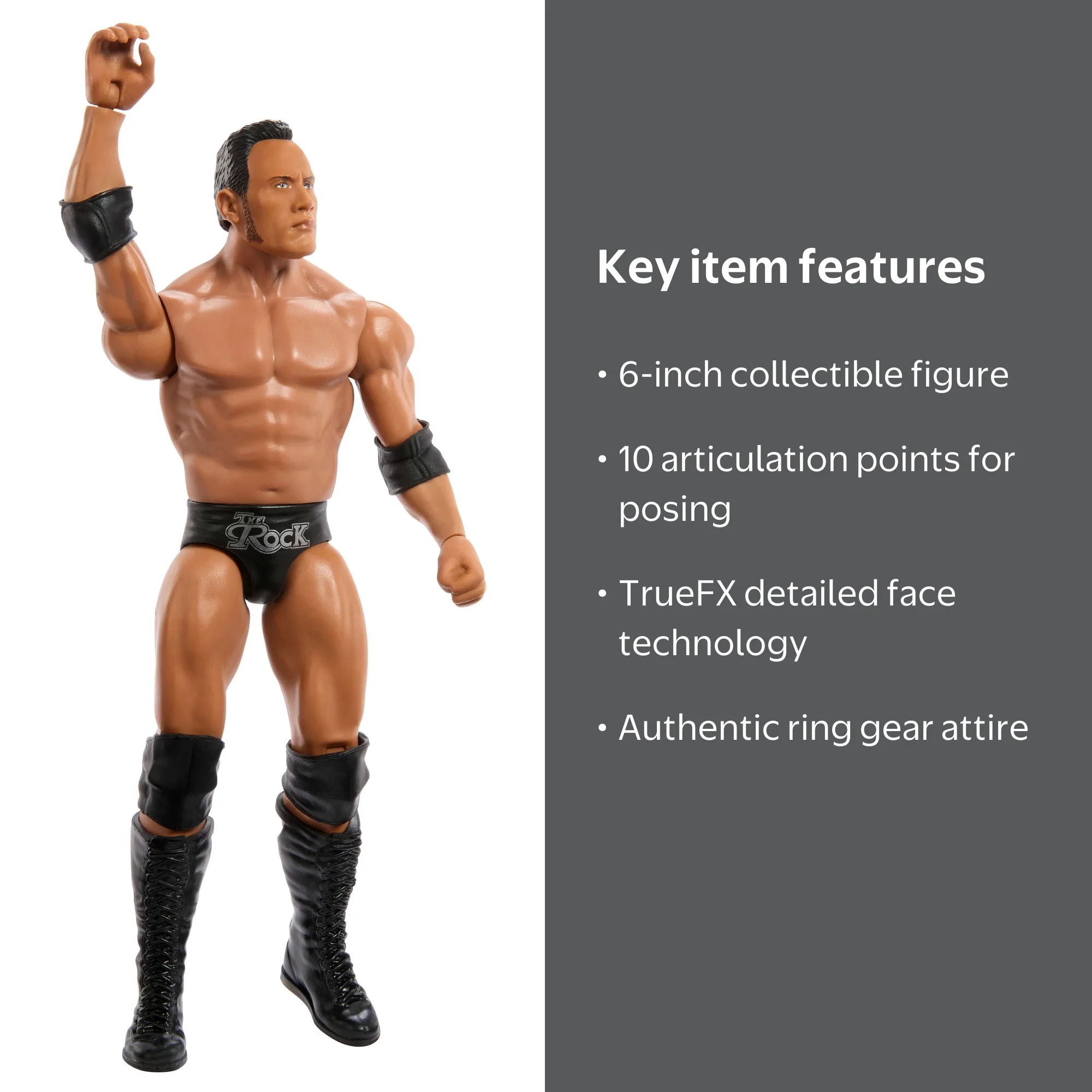 WWE The Rock Action Figure, 6-inch Collectible with Articulation