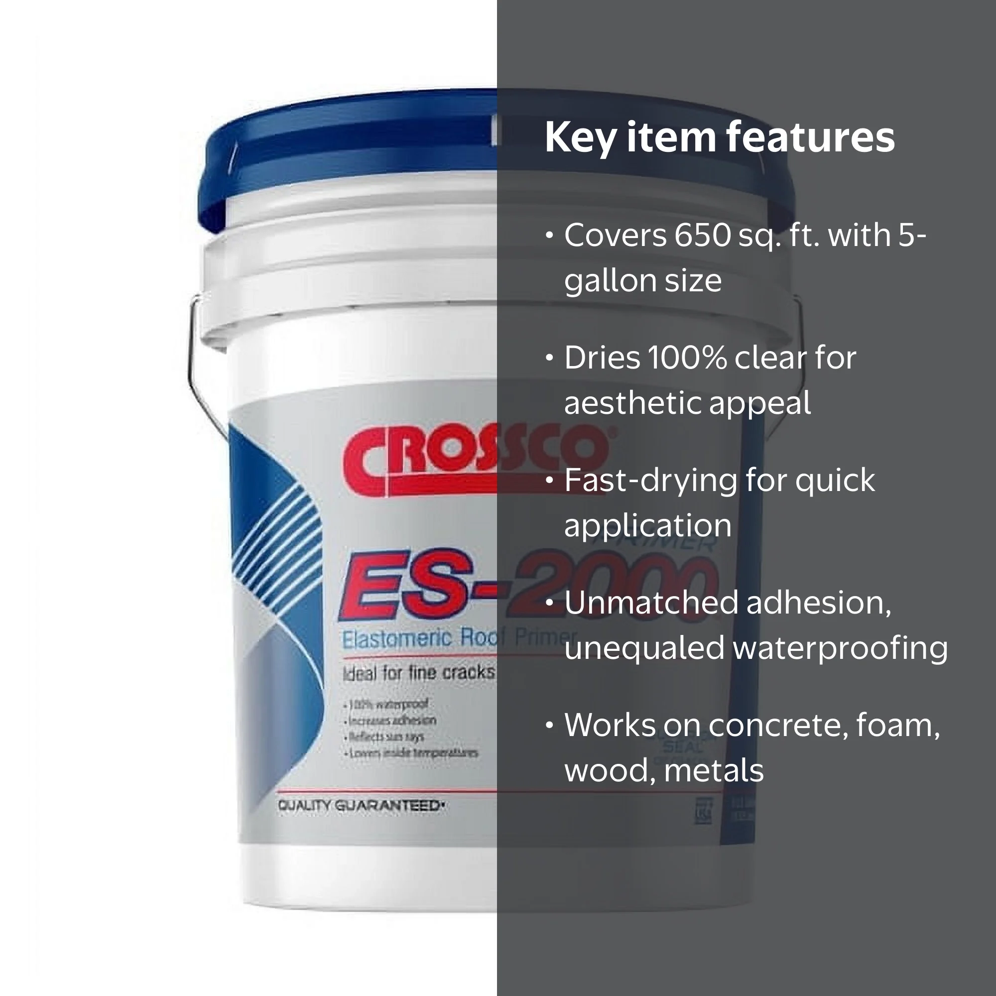 Crossco RS060-2, Elastomeric Roof Primer, Clear Industrial Sealant