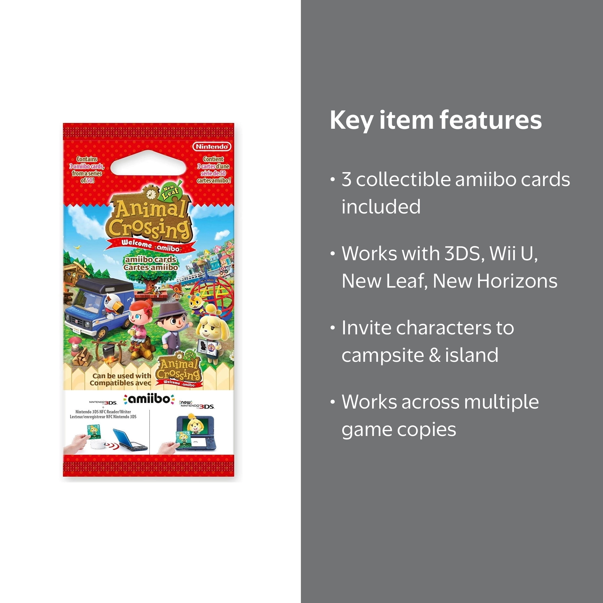 Animal Crossing: New Leaf - Welcome Amiibo Cards - 3pk, Nintendo