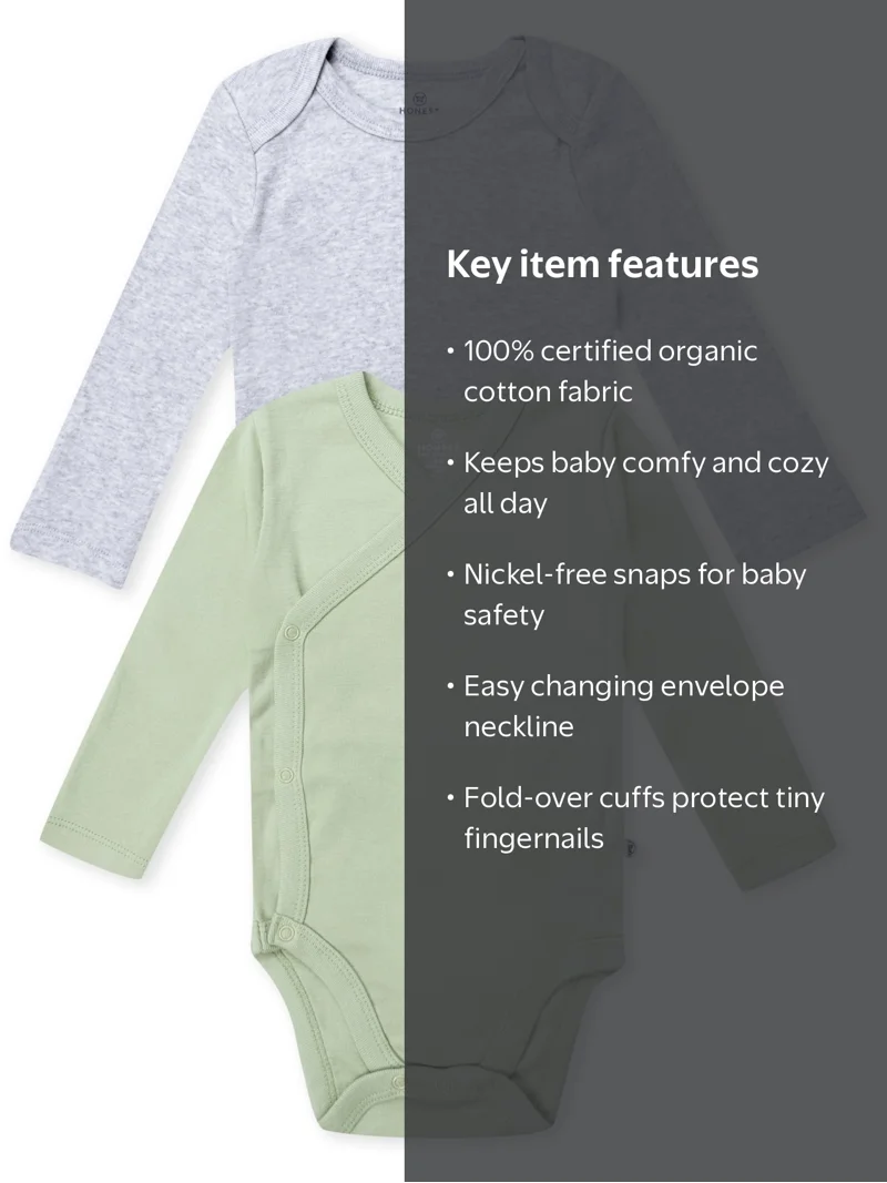 Honest Baby Clothing Organic Cotton Baby Boy or Girl Long Sleeve