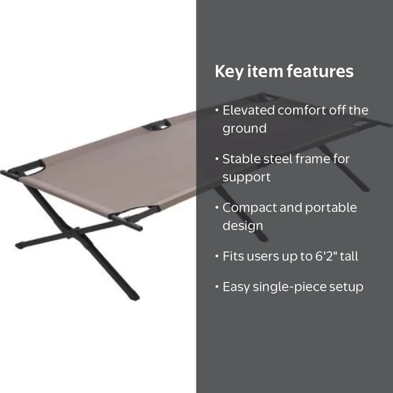 Coleman Trailhead II Brown Camping Adult Single Folding Cot