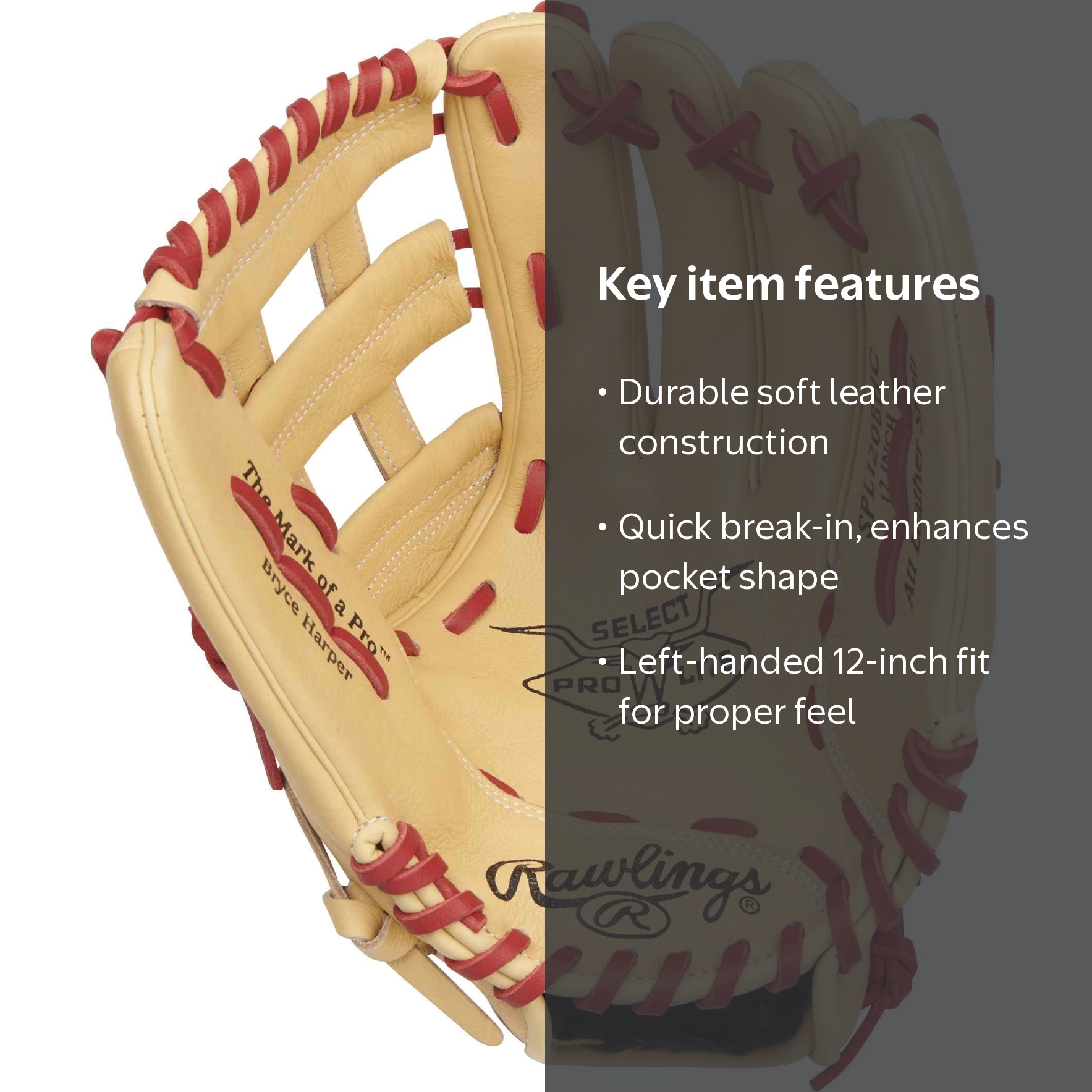 Rawlings Select Pro Lite 12-inch Glove - Bryce Harper - Walmart.com