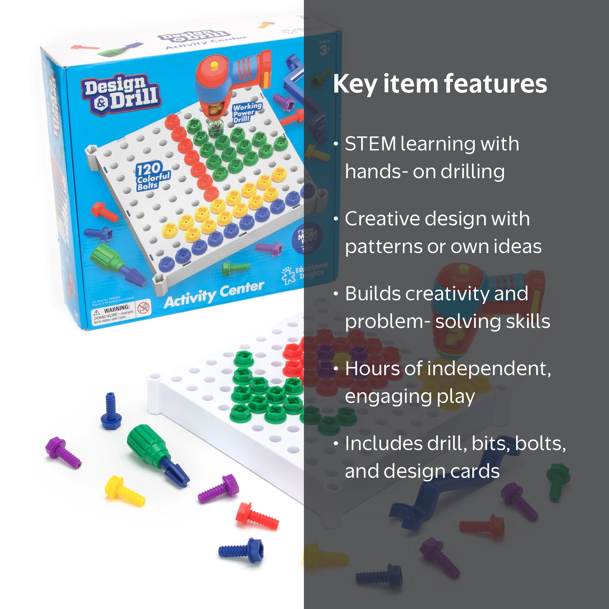 Educational Insights, Design and Drill Activity Center, STEM Toy