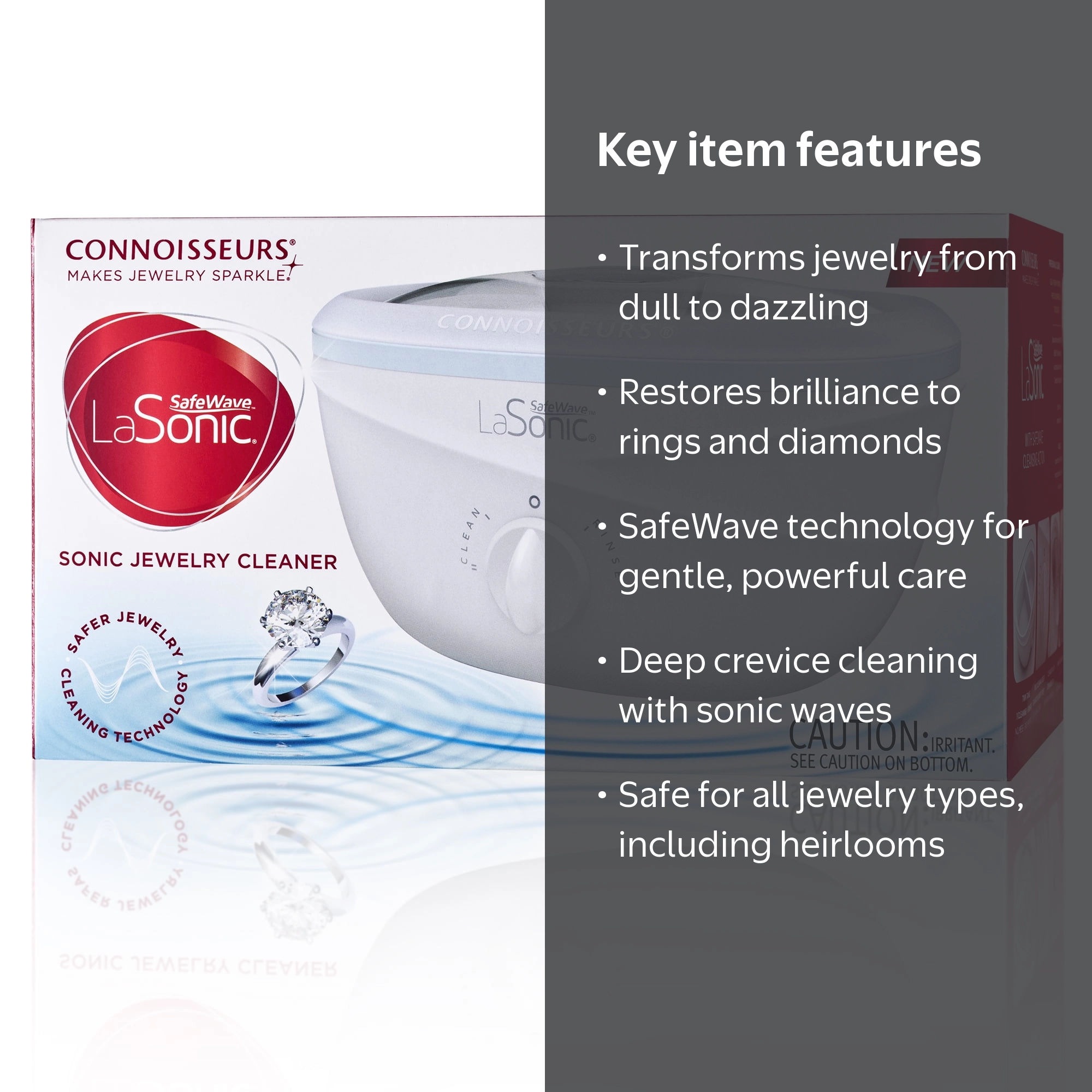 Free Shipping! Connoisseurs SafeWave Dual-Tank Sonic Jewelry