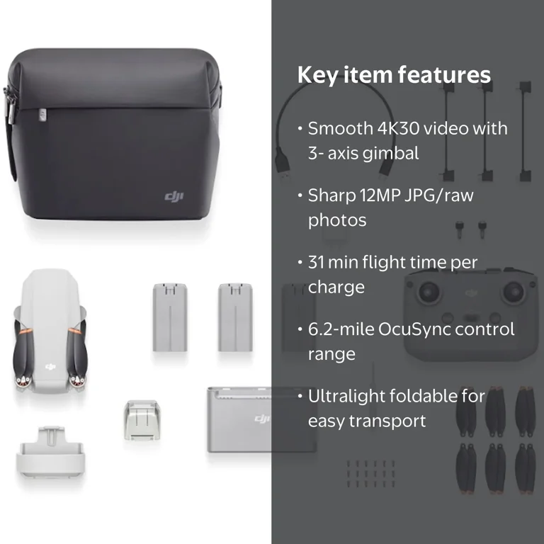 DJI Mini 2 Fly More Combo, Ultralight Foldable Drone, 4K Camera
