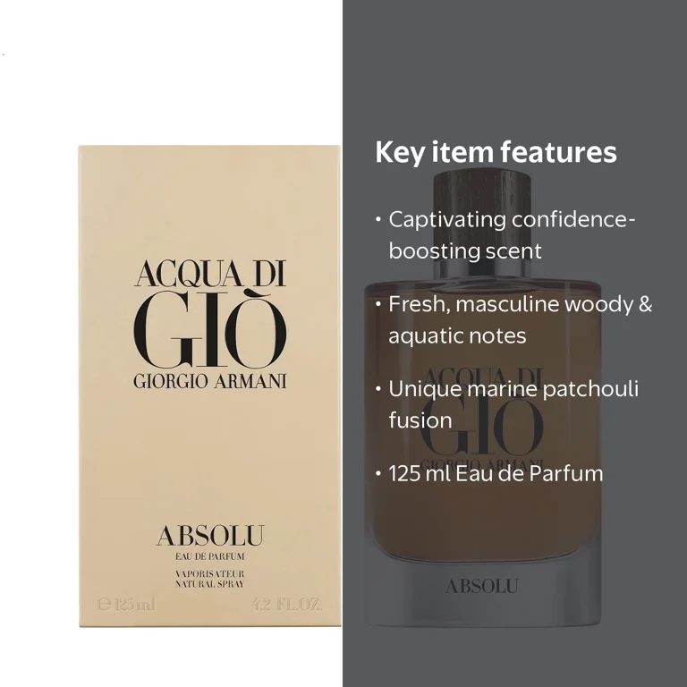 Giorgio Armani, Acqua Gio Absolu EDP Vaporisateur Spray, 125 ml