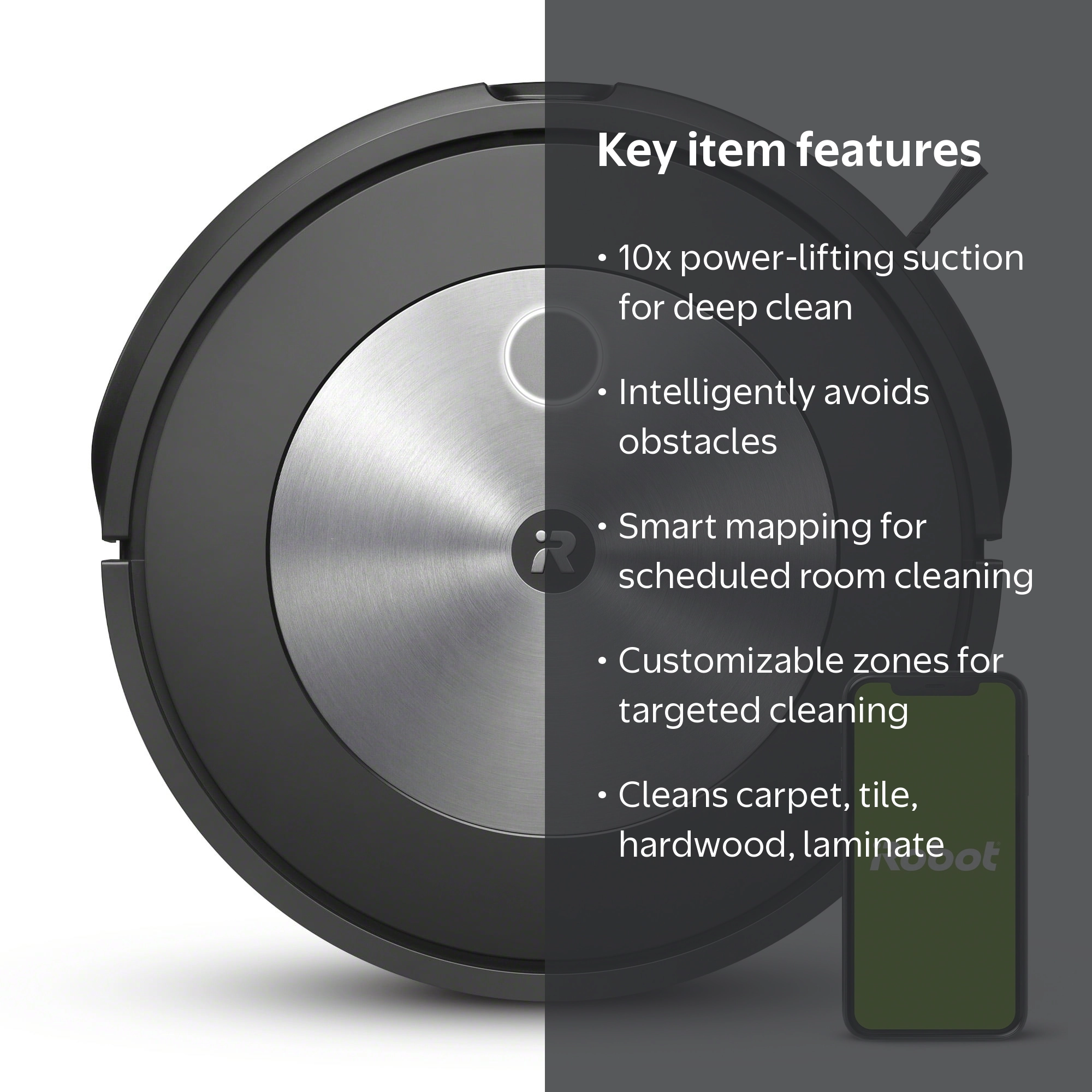 iRobot Roomba¬Æ j7 (7150) Wi-Fi¬Æ Connected Robot Vacuum - Walmart.com