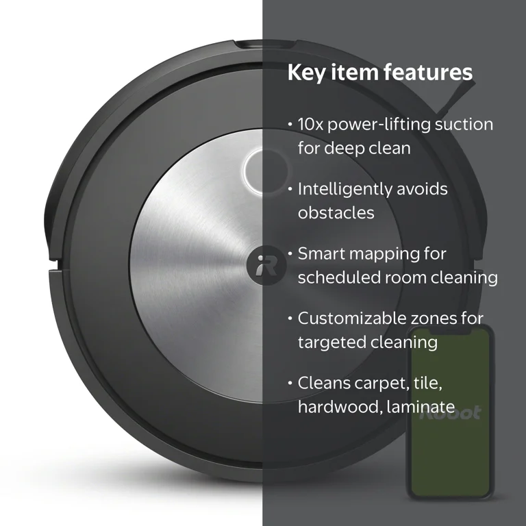 iRobot Roomba¬Æ j7 (7150) Wi-Fi¬Æ Connected Robot Vacuum - Walmart.com