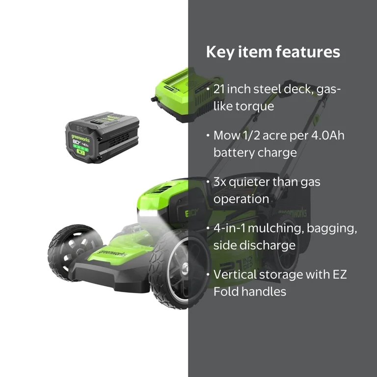 Greenworks, Lawn Mower, 80V 21