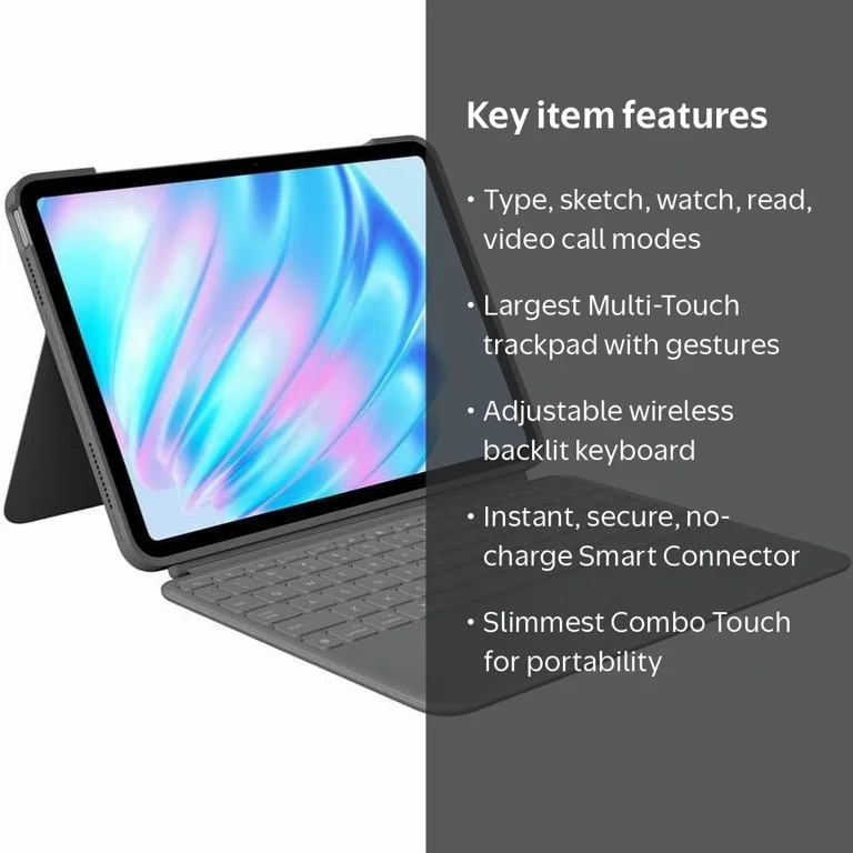 Logitech Combo Touch iPad Air 11-inch (M2 & M3), iPad Air (5th gen