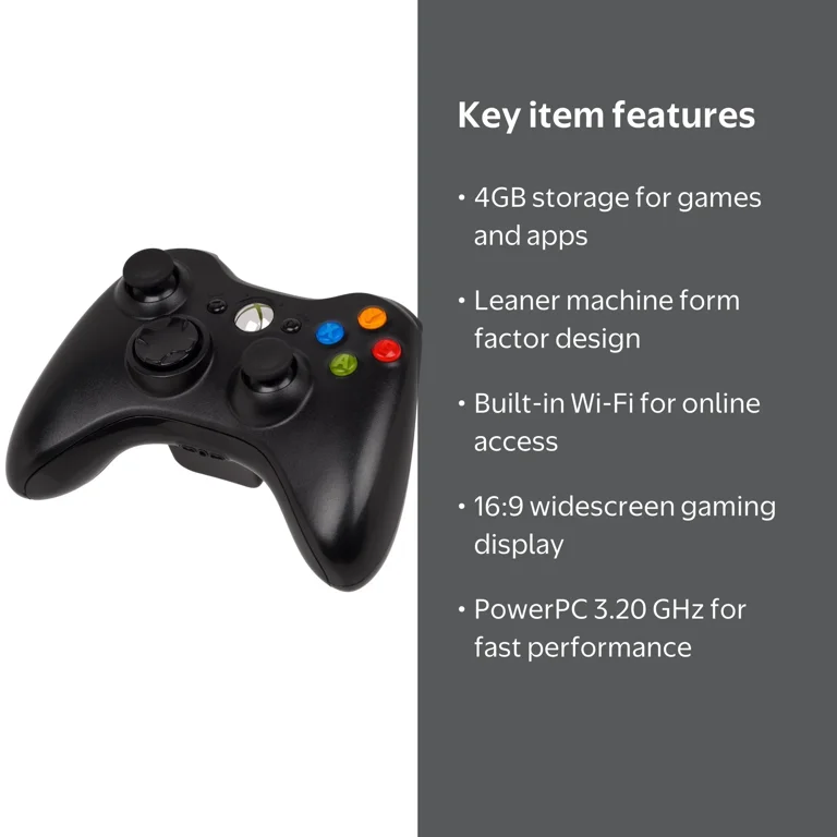 Pre-Owned Microsoft Xbox 360 4GB Console, Black - Walmart.com