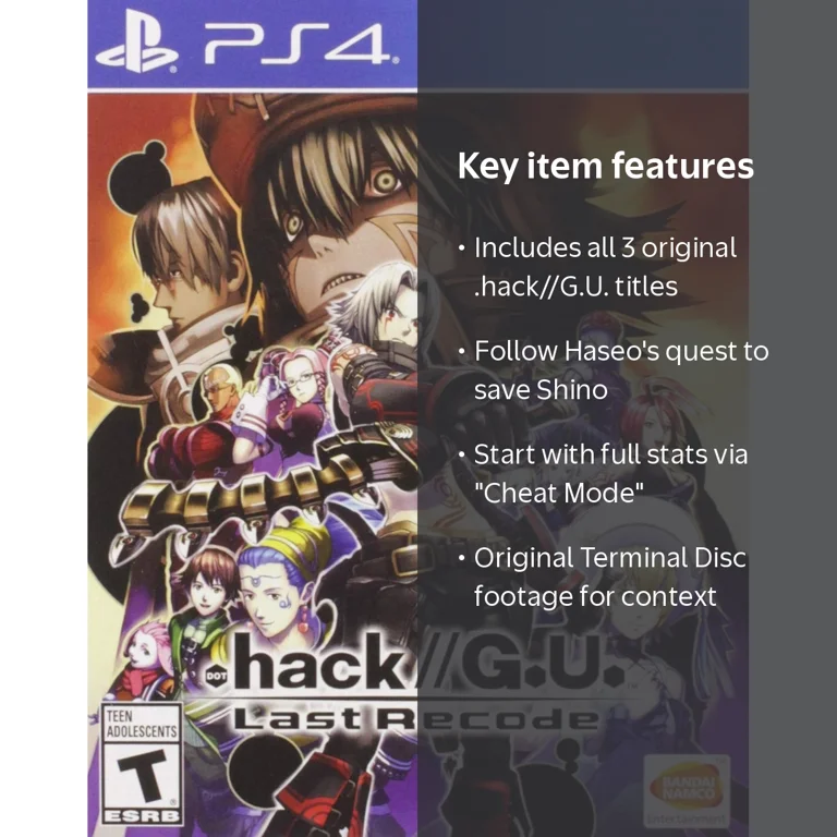 hack//g.u. Last Recode - PlayStation 4 - Walmart.com