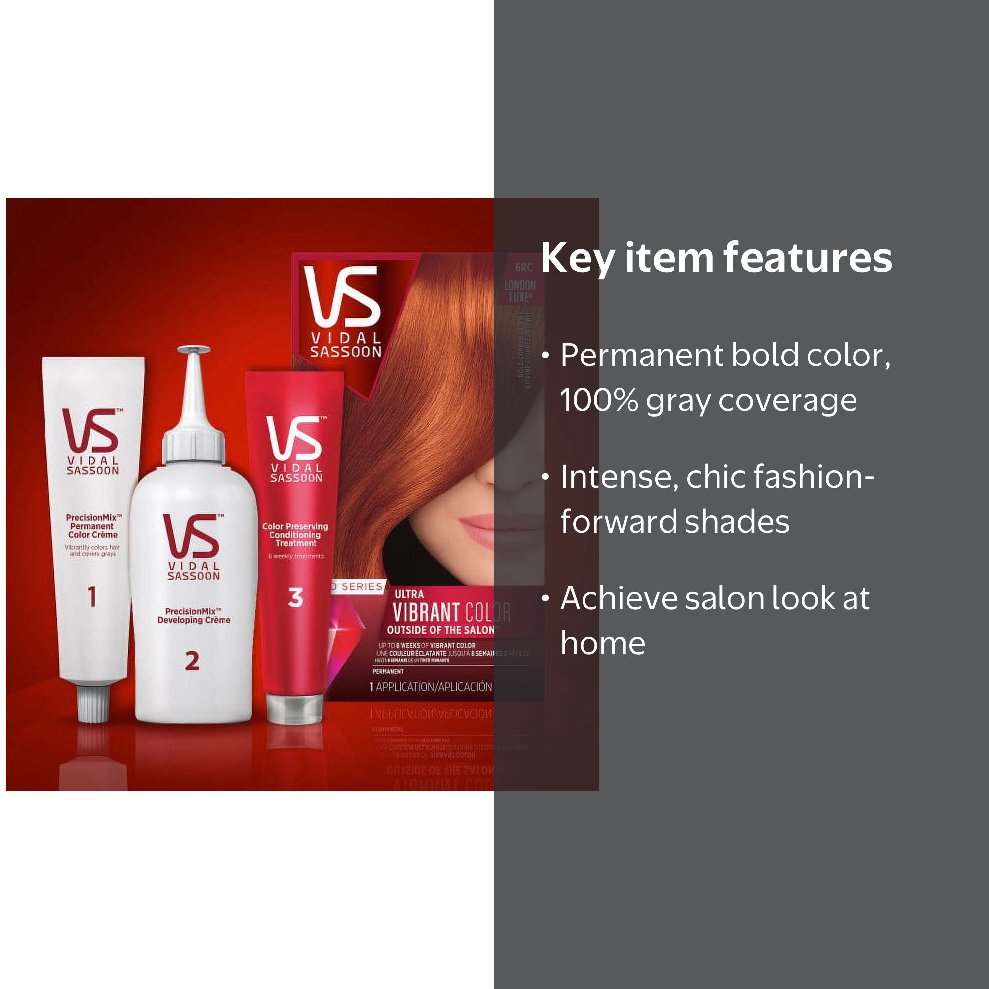ラテール Oil in Hair Color Treatment 6本セット Vidal Sassoon Pro Series Hair Coloring Tools, 6RR Runway Red