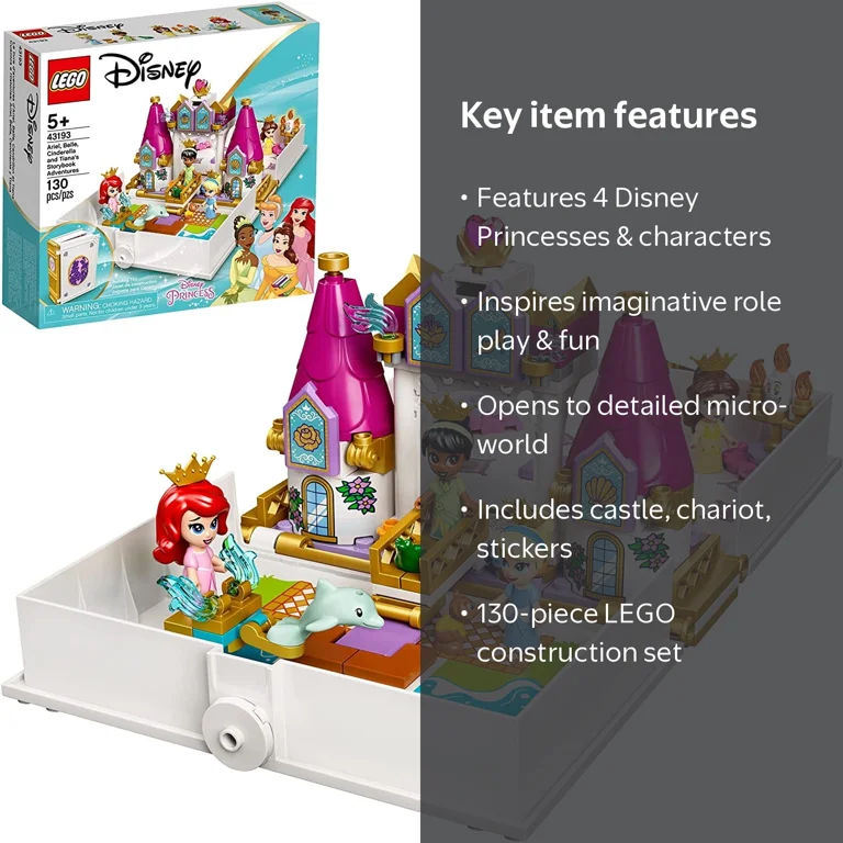 LEGO, Disney Storybook Adventures Set, 43193 Building Toy, 130