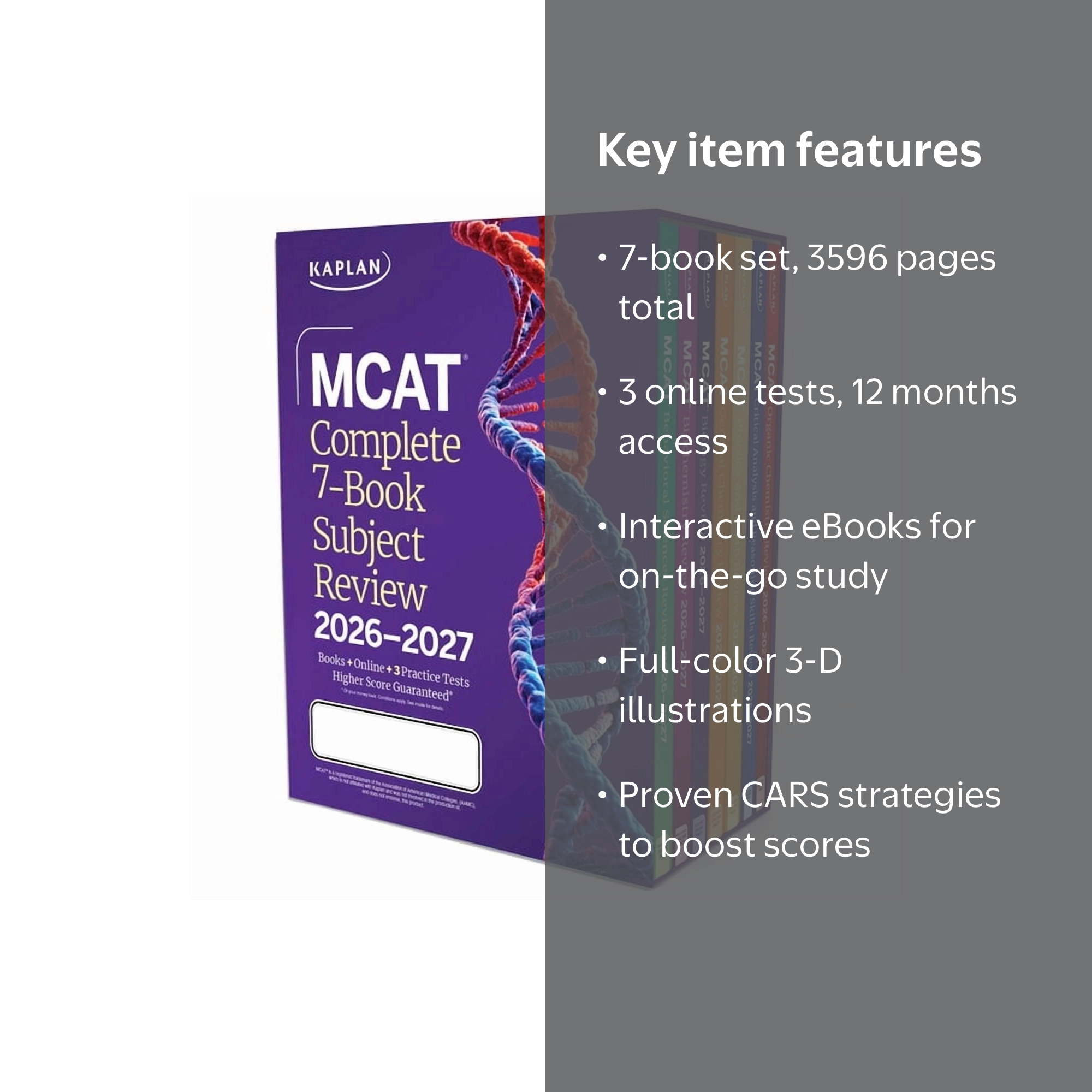 Kaplan Test Prep MCAT Complete 7-Book Subject Review 2026-2027