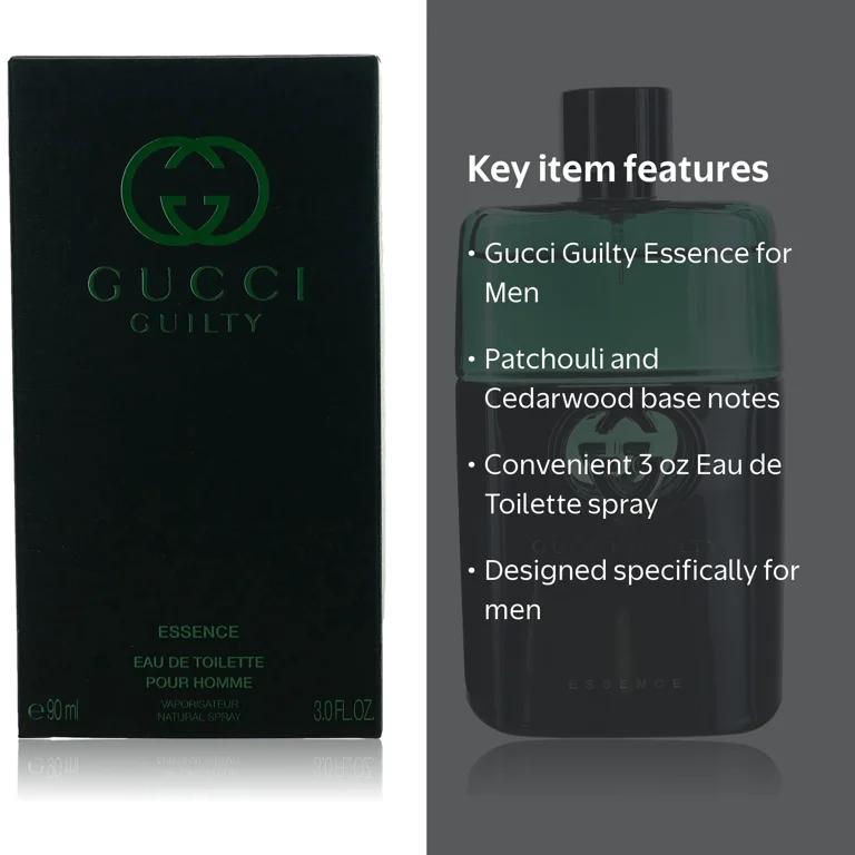 Gucci, Guilty Essence Men's Eau de Toilette Spray, 3 oz