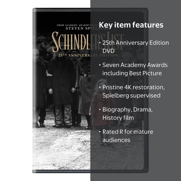 Schindler's List - 25th Anniversary Edition DVD, Steven
