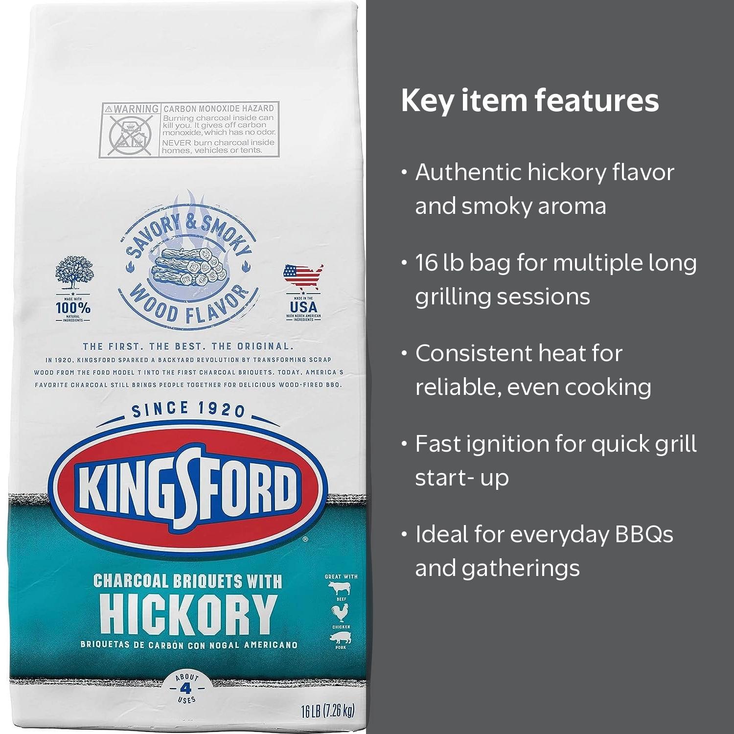 ピストコグ　厚歯 4個セット 13・15・16・17T Kingsford Original Charcoal Briquettes with Hickory, BBQ Charcoal