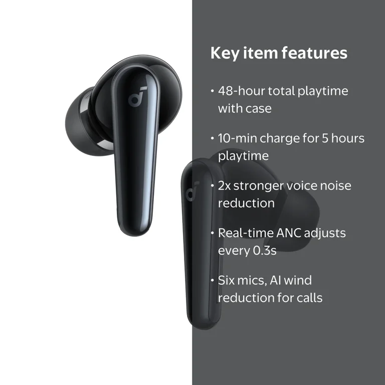 Soundcore Liberty 5 Noise-Cancelling Wireless Earbuds, Adaptive