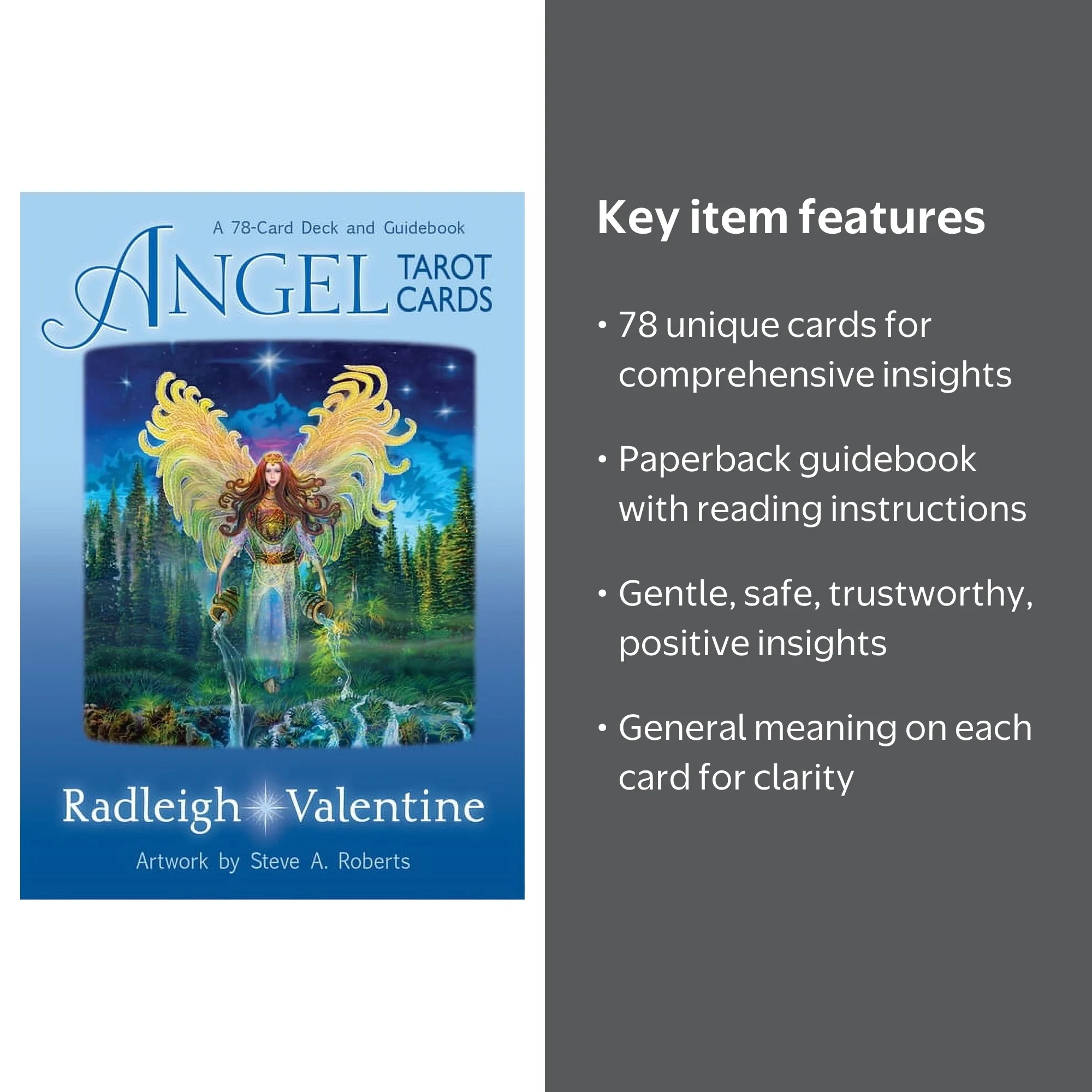 Radleigh Valentine Angel Tarot Cards: 78-Card Deck & Guidebook